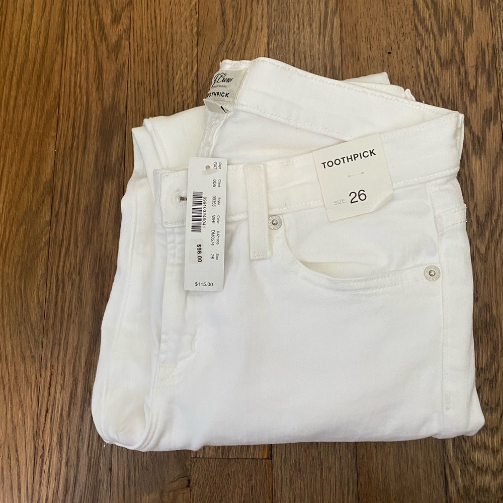 J Crew white skinny jeans
